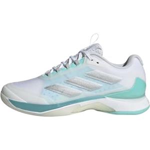 adidas Avacourt 2 Tennis Shoes, Scarpe Donna, Ftwr White/Silver Met./Flash Aqua, 38 EU