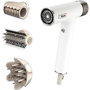 Shark SpeedStyle Asciugacapelli a Ioni e RapidGloss Finisher per Capelli Lisci e Mossi, 3 Styler, Asciugatura Veloce Senza Danni da Calore, Riduce l'Effetto Crespo, per Tutti i Tipi di Capelli HD334EU