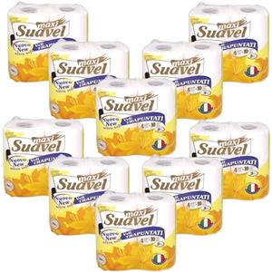 Generico Carta Igienica 3 veli 40 Rotoli (10 Pacchi x 4 Rotoli) Ultra Morbida Trapuntata, Non Profumata, Pura Cellulosa, Confezione Risparmio Formato Maxi, 200 strappi per rotolo