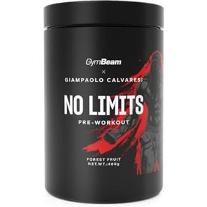 GymBeam No Limits Pre-Workout - Integratore Pre-Allenamento Potente in Polvere con Citrullina, Beta-Alanina, Creatina, Caffeina, Taurina, Vitamine B3 e B6 - Sviluppato con Giampaolo Calvaresi, 400 g