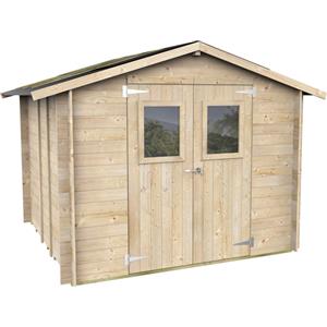Alce Hobby Casetta in Legno da Giardino 248x248 cm con Finestre e Porta Doppia Anta