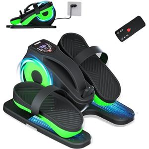 TODO Mini Ellittica Elettrico da casa, Ellittica Sotto Scrivania con Telecomando, Antiscivolo Tappetino, Pedaliera Elettrica Portatile con 12 Velocità Regolabile per Anziani e Adulti