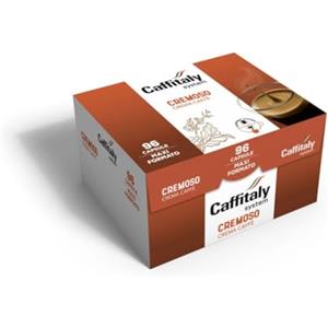 Caffitaly System, 96 Capsule Caffè Cremoso, Crema Caffè, per Macchine Originali Caffitaly, con Note Aromatiche Fruttate, 100% Arabica, Intensità 5/10, Tostatura Media