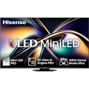 Hisense TV 55 Mini-LED 165Hz 4K 2025 55U8Q, Octagonal Stand, Dolby Atmos Multi-Channel Surround 4.1.2, Smart TV VIDAA U9 con 1000+APP, Dolby Vision IQ, HDR 10+, 165Hz Game Mode Ultra, Alexa Built-in