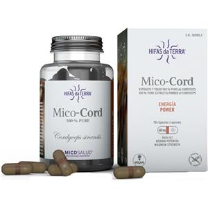 Hifas da Terra Mico Cord - Integratore di Cordyceps e Vitamina C - 70 Capsule per Sostegno Metabolico e Difese Naturali