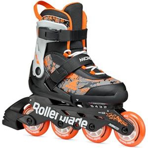 Rollerblade MICROBLADE SL, Pattini in linea Bambino, nero/arancio, EU: 28-32 (UK 10J-13J / US: 11J-1)