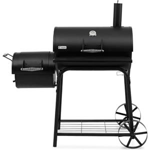 Tepro Griglia A Carbone Smoker Biloxi, Superficie Grill, Nero, 112 x 63.5 x 125 cm