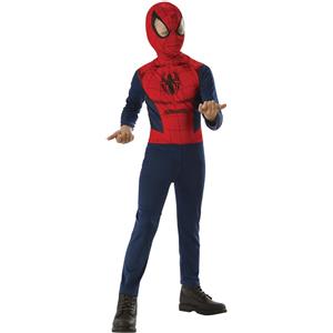 Spiderman Marvel Spider-Man - Vestito carnevale per bambini, Costume con maschera, 5-7 anni