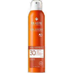 Rilastil Sun System Spray Solare Trasparente SPF 30 - 200 ml, Protezione per Pelli Sensibili, Applicazione Facile e Rinfrescante