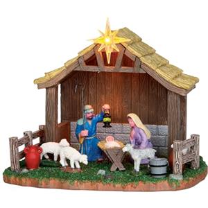 Lemax Presepe del villaggio di Natale a batteria (4,5 V) - 34626
