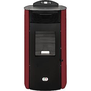 STUFE A PELLET ITALIA Siberia Aria New 15 KW - Stufa ad Aria Ventilata Scalda 140m² Efficienza 92% Autonomia 30H Programmabile 5 Velocità e Potenze Garanzia 24 Mesi Rosso