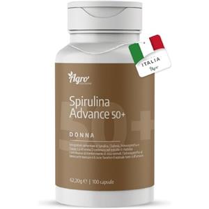 AGROINIZIATIVE ADVANCE DONNA 50 + Alga Spirulina Bio con Ashwagandha Astaxantina Vitamina D3 Integratore Ideale per Contrastare i Disturbi Della Menopausa e Dell'invecchiamento PRODOTTO IN ITALIA