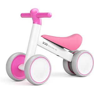 XJD Bicicletta Senza Pedali per 1 Anni, Bicicletta Equilibrio per Bambini 12-24 Mesi, Giocattolo per Bici per i più Piccoli Baby, Primo Regalo di Compleanno (Rosa, 10-24 mesi)