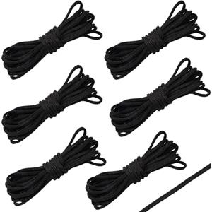 Lyreh 6pz Corda Nylon Nero, Nera in Nylon Corda Fissaggio Rete Trampolino Pratico Accessorio per Alpinismo Escursionismo Campeggio Altre Attività All'Aperto