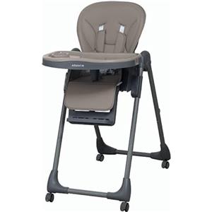 AZIAMOR Seggiolone Pappa Evolutivo Belly per Neonati 0-36 Mesi, Schienale Reclinabile, Regolazione Seduta e Poggiapiedi, Sistema Ritenuta 5 Punti, Beige