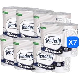 Tenderly Carta Igienica Tenderly Kilometrica Wish 4 rotoli - 7 confezioni (28 rotoli)