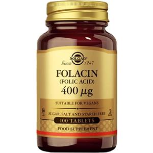 Solgar Vita Folic - Integratore di Acido Folico 400 mcg, 100 Compresse per Salute Prenatale e Cellulare