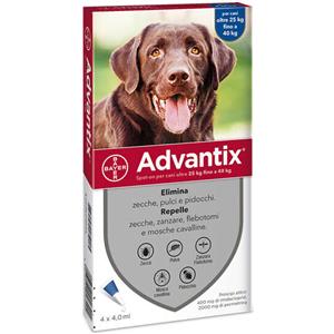 Advantix - BAYER ADVANTIX SPOT ON*4PIP 4ML OLTRE 25KG 4 PIPETTE
