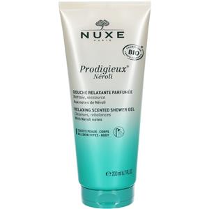 LABORATOIRE NUXE ITALIA Srl Nuxe Gel Doccia Prodigieux Néroli, Gel Doccia Idratante 200ml, Profumo Néroli, Biologico, Pelle Morbida e Idratata