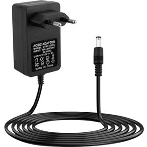 Atshld Adattatore di Alimentazione 12V 2A 24W, AC 100-240V 50/60Hz a DC 12V, Alimentatore Universale per NVR, DVR, Telecamere di Sicurezza, Strisce LED, Monitor LCD, Router, 5,5x2,5mm, Cavo 1,5M