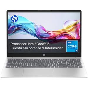 HP Laptop 15-fd0012sl, Intel Core i5-13345U, Intel Evo, RAM 16GB DDR4, SSD 512GB, NVIDIA MX570A da 2GB, Display 15.6" FHD IPS 300 Nits, Antiriflesso, Wi-Fi, 1080p TNR Privacy Cam, Windows 11, Argento