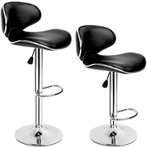 TecTake Sgabelli da bar moderni sgabello design cucina sedia regolabile - modelli differenti - (2x "Bassi" | no. 402080)