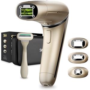 Silk'n Epilatore luce pulsata I Silk'n 7 I Depilatore corpo e viso con testa girevole, 3 testine di ricambio, Rasoio, cofanetto I Per tutti i toni di pelle I Ultrarapido I color Oro