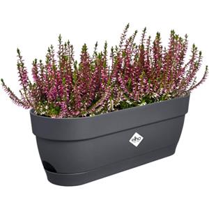 Elho Vibia Campana Trough 50 - Fioriera per Balcone - Ø 49.0 x H 17.0 cm - Nero/Anthracite