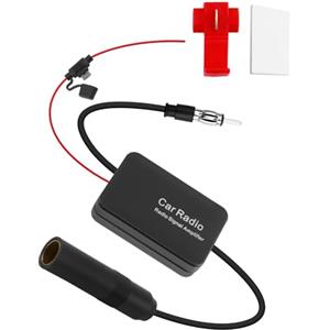 Hemlosk Antenna Dab Per Autoradio Amplificatore, Autoradio Antenna Splitter Segnale Amplificatore Booster, DIN Femmina a DIN Maschio Adattatore Radio Digitale per Veicolo Camion SUV Auto Radio