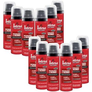 Intesa Pour Homme Schiuma Da Barba Idratante Con Olio Di Avocado e Prebiotico 50 Ml Da Viaggio (12 Unità)