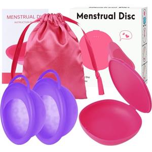 kiptyg Disco Mestruale Riutilizzabile in Silicone Medico 100% | 2 Pezzi (Taglie S & L) | 12 Ore Antiperdite per Sport, Nuoto e Uso Quotidiano | Alternativa Sostenibile a Tamponi e Coppette