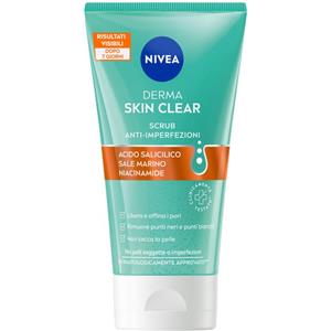 Nivea Derma Skin Clear Scrub Anti-Imperfezioni 150 ml con Acido Salicilico e Niacinamide per Viso e Corpo