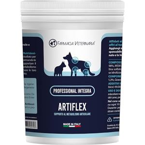 Farmacia Veterinaria Artiflex Integratore Cane Articolazioni in Polvere 100g - Condroprotettori Cane con Condroitina, Glucosamina, MSM, Vitamina C - Made in Italy
