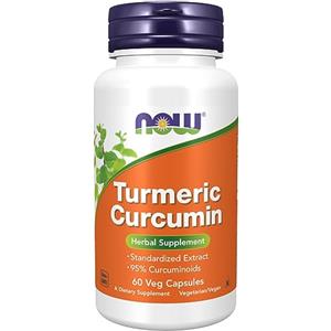 Now Foods, Turmeric Curcumin (Curcuma), 665 mg, 60 Capsule vegane, Testato in Laboratorio, Senza Glutine, Senza Soia, Senza Glutine, Vegetariano, Non OGM