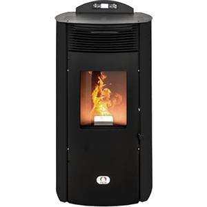 STUFE A PELLET ITALIA Siberia Aria New 18 KW Canalizzata - Stufa ad Aria Ventilata Efficienza 91% Scalda 180m² Autonomia 30H Programmabile 5 Velocità e Potenze Garanzia 24 Mesi Nero