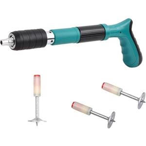Generico Pistola spara chiodi manuale con chiodi tondi, Pistola sparachiodi portatile 20 chiodi