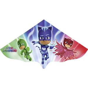 GÜNTHER FLUGSPIELE 1218 - Aquilone per bambini con motivo PJ Masks, aquilone a linea singola in robusto foil di PE per bambini dai 4 anni in su, dimensioni circa 115 x 63 cm.