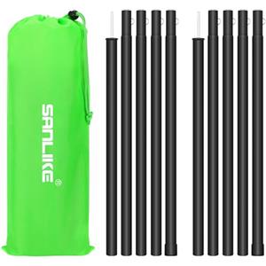 SAN LIKE Asta telescopica per Tenda, Asta di appoggio per Tende da Sole, Palo da Tenda da Campeggio Regolabili, Set di 2 Palo Telescopico per Tende Rubinetti o Tende da Sole Teloni