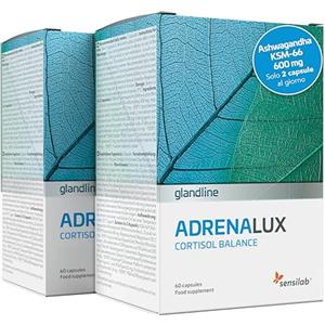 Sensilab Cortisol capsules con Ashwagandha KSM-66 600 mg e Rhodiola Rosea con Magnesio, Pepe Nero e Vitamina B6 - Cortisolo - 120 Capsule, Adrenalux Sensilab