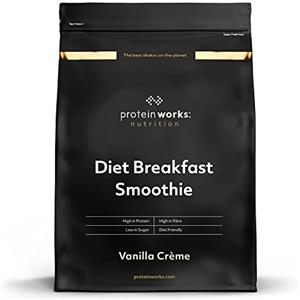 THE PROTEIN WORKS Protein Works | Diet Breakfast 360 - GOLD Innovation, Shake Colazione Sostitutivo Pasti Dietetico Salva-Tempo, Con Caffeina, Basso Zucchero, Crema alla Vaniglia, 9 Porzioni, 500g
