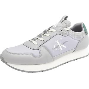 Calvin Klein Uomo Sneakers da Runner Retro Sock Scarpe, Beige (Eggshell/C White), 42