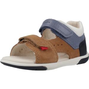 Geox B Sandal Scarpa Boy, Sandalo Bambino-Bambini, Caramel Dk Blue, 22 EU
