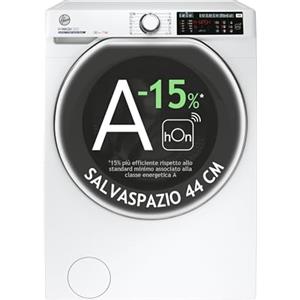 Hoover HW4 27AMC7/1-S H-WASH 500 Lavatrice Smart 7 Kg, 1200 Giri, Wi-Fi + Bluetooth, Carica Frontale, Funzione Vapore, Motore Inverter, 60x45x85 cm, Bianco, Classe A