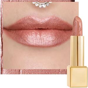 Oulac Rossetto Metallizzato Lucido, Nudo Altamente Pigmentato, Lucentezza 3D, Lunga Durata, Formula Cremosa e Idratante, Vegan, 4,3g (07) Pure Envy