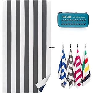 BAGAIL BASICS BAGAIL Asciugamano da Viaggio in Microfibra, Asciugamano da Bagno e Telo Mare, Asciugatura Rapida - Super Assorbente - Ultra Compatto, Ottimo per Sport, Palestra, Yoga e Zaino in Spalla