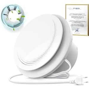 SLUELI 100mm Vortice Aspirazione Bagno, Potente Ventola Bagno, ≤34 dB, Basso Rumore, Ventilatore di Scarico Antiacqua IPX4, Installazione Facile su Finestre Soffitti Pareti in Bagni Cucine Garage