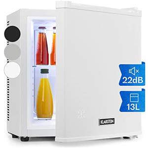 KLARSTEIN Mini Frigo da Camera, Frigo Portatile da Camera, Frigorifero Piccolo da Ufficio, Mini Frigo Bar, Defrost Manuale, Ripiani Rimovibili, Mini Frigo Portatile Campeggio e Skin Care 5-15°C, 13L