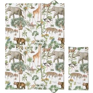 Viculii Fasciatoio pieghevole e portatile, 40 x 60 cm, motivo: safari, impermeabile, adatto ai viaggi, pieghevole, per bambini e bambine