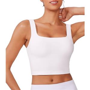 PINSPARK Reggiseno Sportivo da Donna Senza Ferretto, Imbottito e Rimovibile, Reggiseno Sportivo Traspirante con Schiena a U, Reggiseno da Yoga, Top Corti, per Corsa, Jogging, Fitness