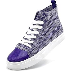 maxvinci Donna Scarpe da Ginnastica Alte Unisex Uomo Knitted Mesh Traspirante Moda Sneakers Lace Up Leggero Casual Tennis Running Walking Scarpe per Donna